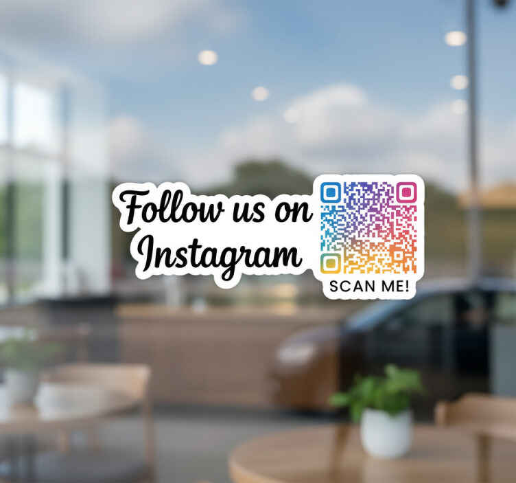 Sticker kleurrijke instagram qr-code - TenStickers