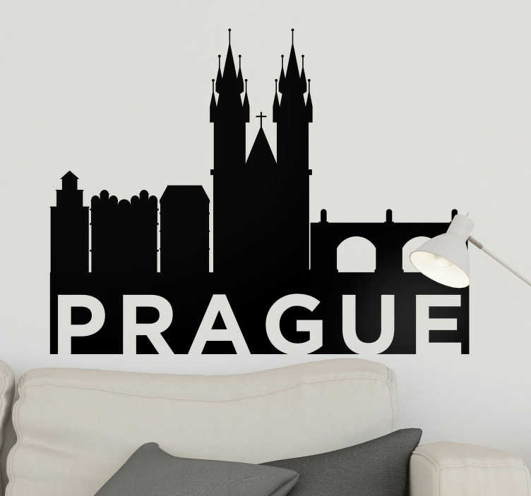 Stickers Monde Silhouette Prague