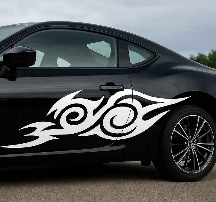 Car sticker with sharp spinning turbo wheels - TenStickers