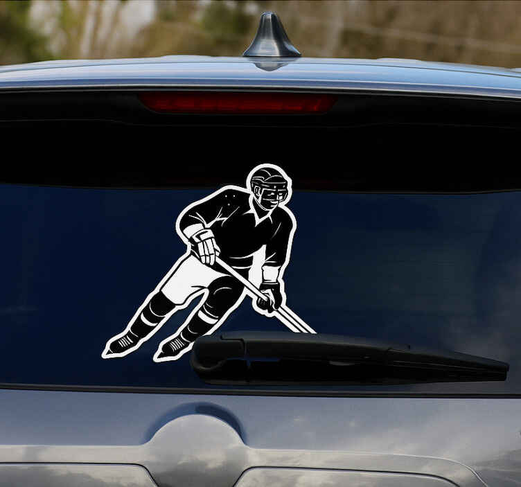 Hockey player decals for cars - TenStickers