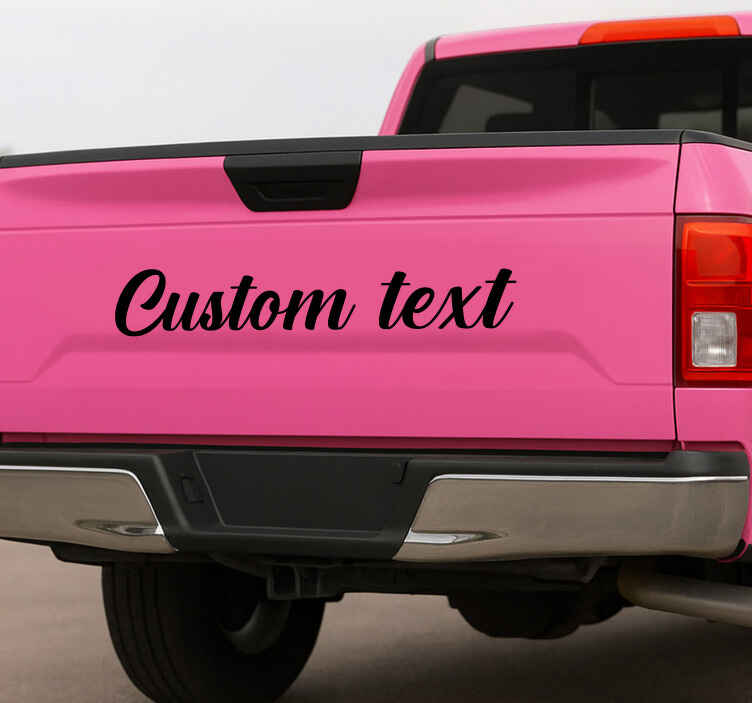 Van sticker custom text for back truck - TenStickers