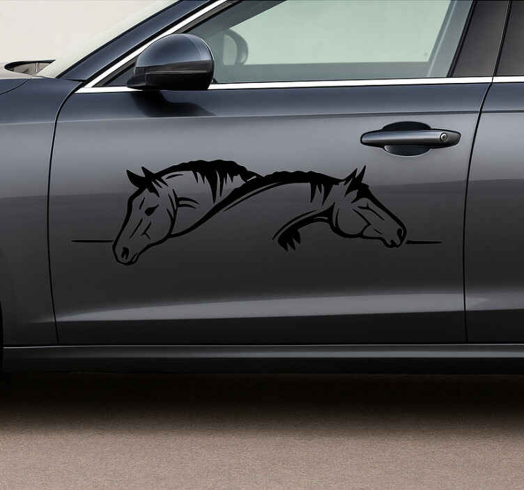 Adesivo per auto scuderia e cavalli - TenStickers