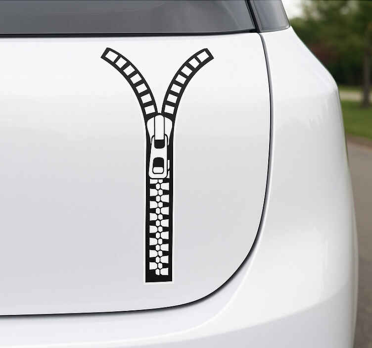 Adesivo per auto zip divertente - TenStickers