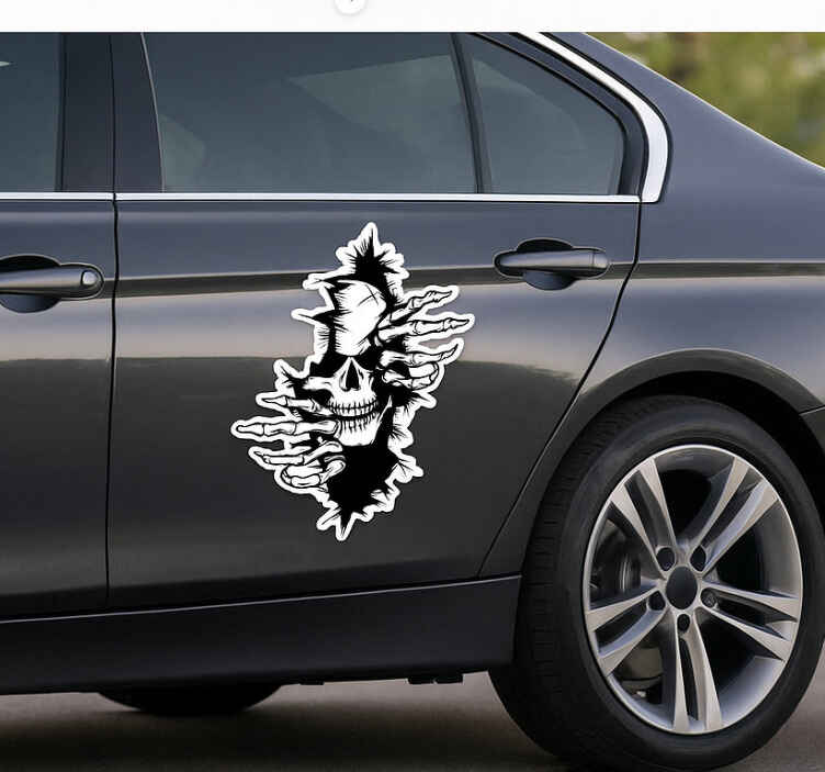 Adesivo per auto teschio scuro - TenStickers