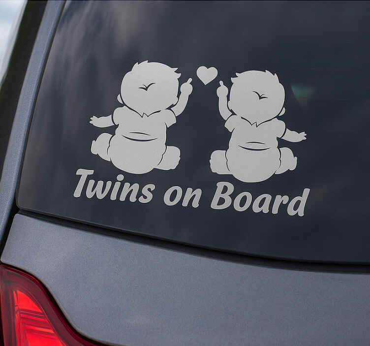 Hayvan çıkartması tatlı ikili güvenliği - TenStickers