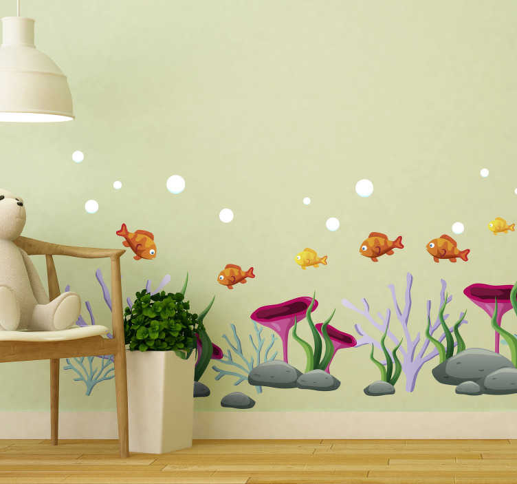 Coral reef fish wall decal TenStickers