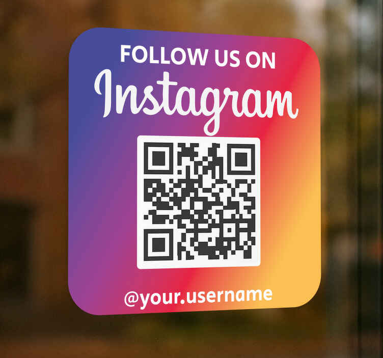 Internet sticker colourful square instagram qr - TenStickers