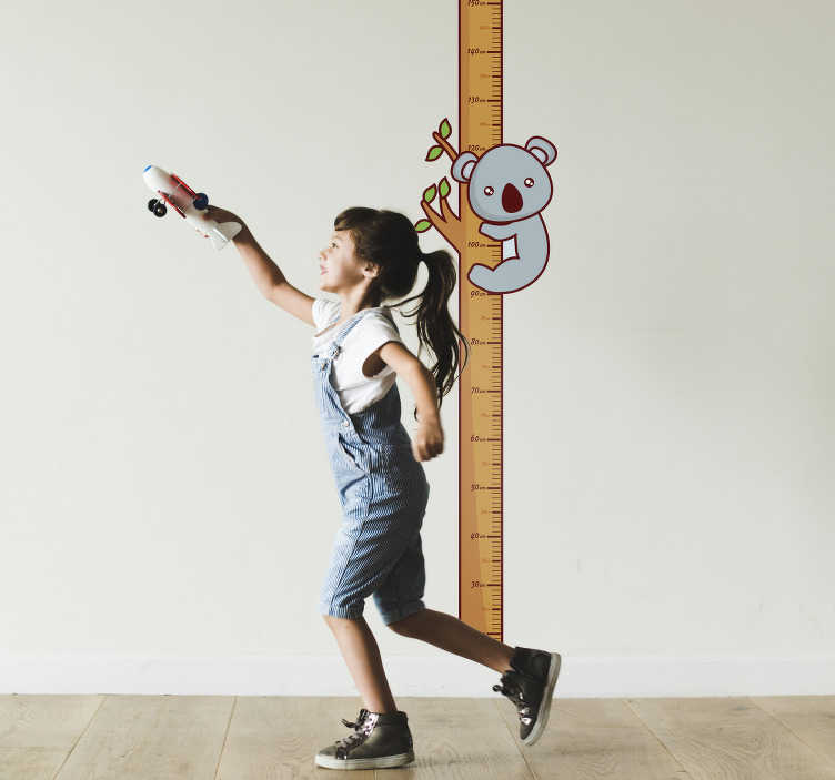 Koala Meter height chart wall sticker - TenStickers