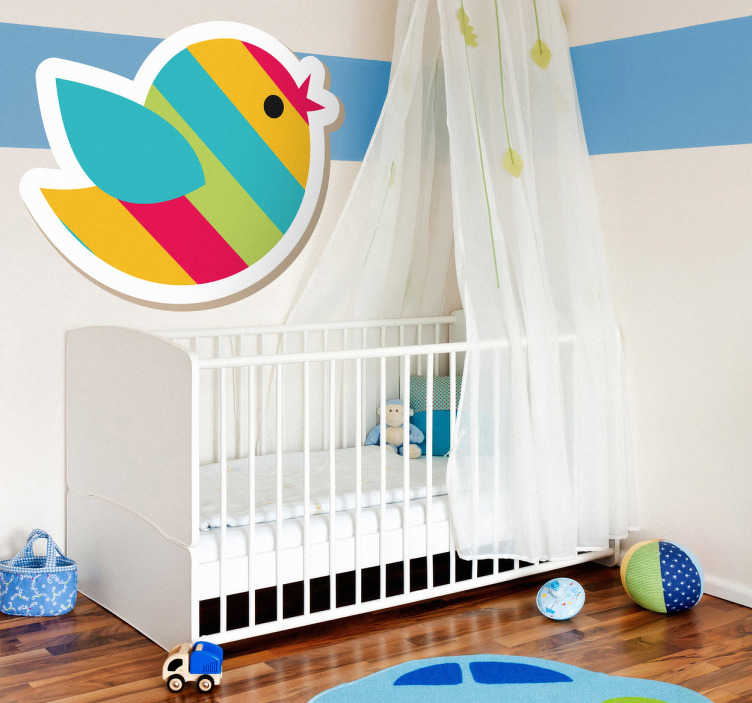 Sticker enfant oiseaux coloré