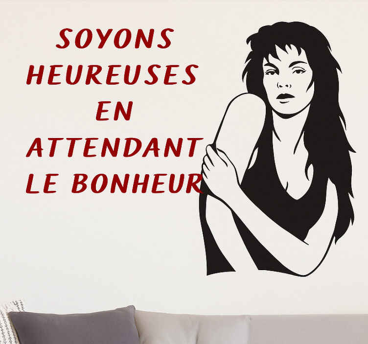 Elegant lady silhouette wall sticker - TenStickers