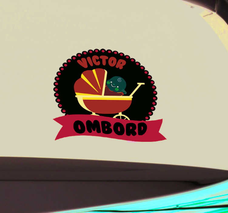 Personlig baby om bord bil klistremerke - Tenstickers