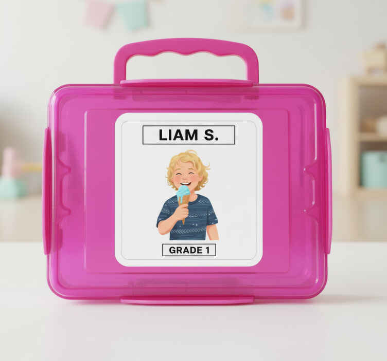 Wall sticker for kids custom children's lunchbox - TenStickers