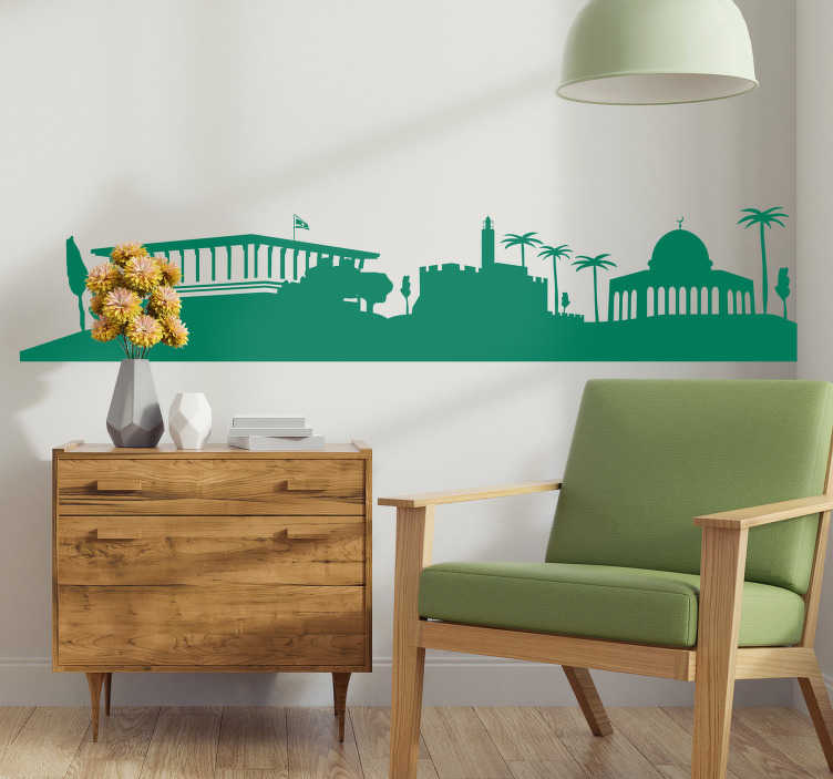 Jerusalem skyline silhouette sticker - TenStickers