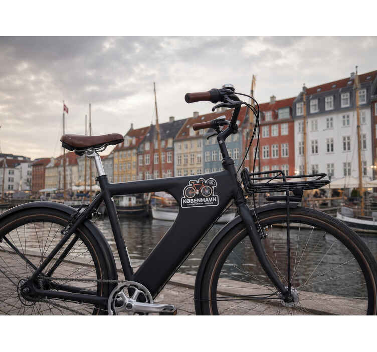 Tilpasses klistermærke orange københavn souvenir - TenStickers