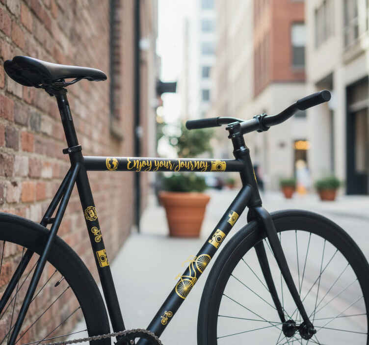 Sticker vélo autocollants profitez de votre voyage - TenStickers