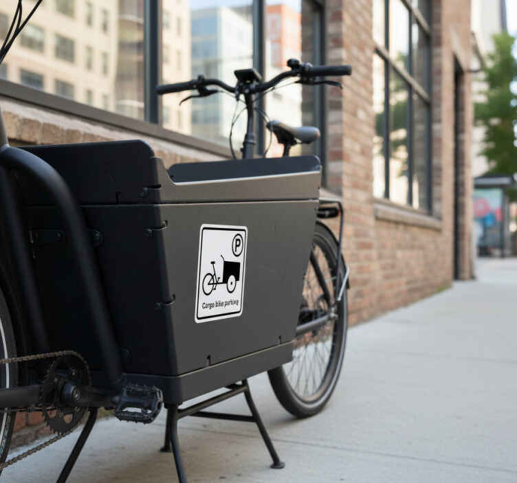 Sticker vélo autocollant de stationnement cargo - TenStickers