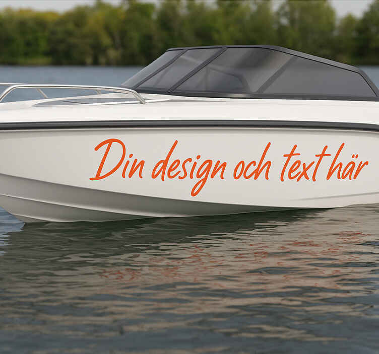 Boat decal elegant marine name lettering - TenStickers