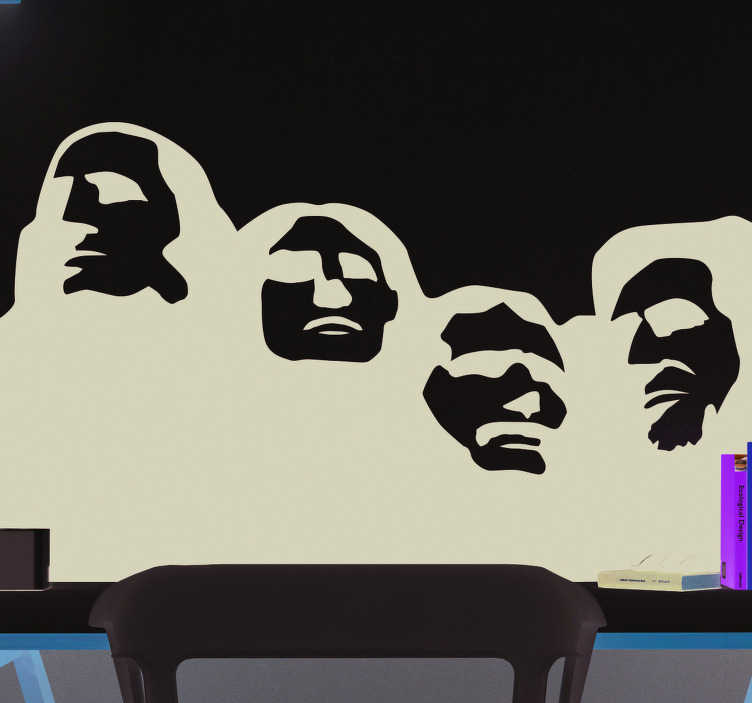Mount Rushmore Living Room Wall Decor - TenStickers