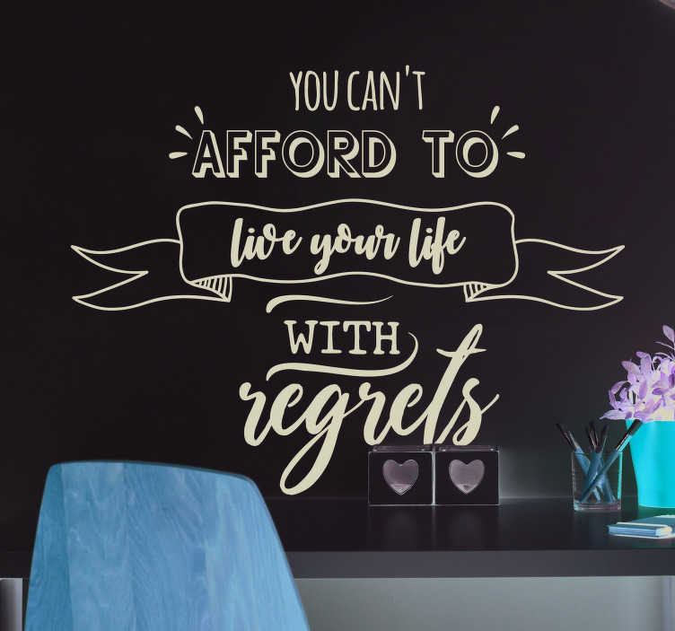 Shane Warne Regrets Quote Sticker - TenStickers