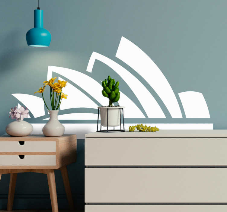 Opera House Silhouette Sticker - TenStickers