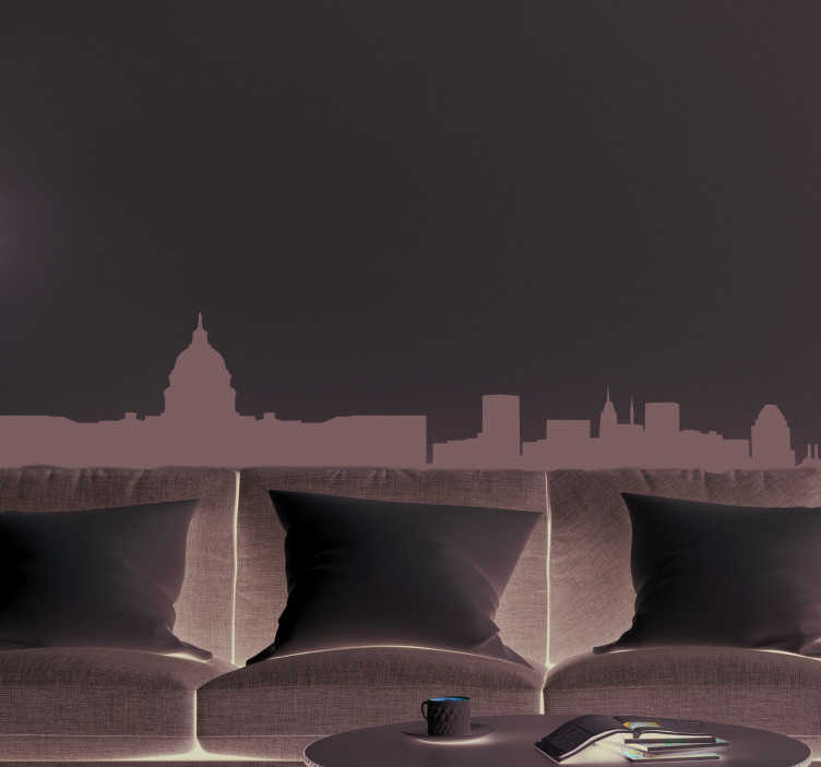 Washington DC Skyline Silhouette Sticker - TenStickers
