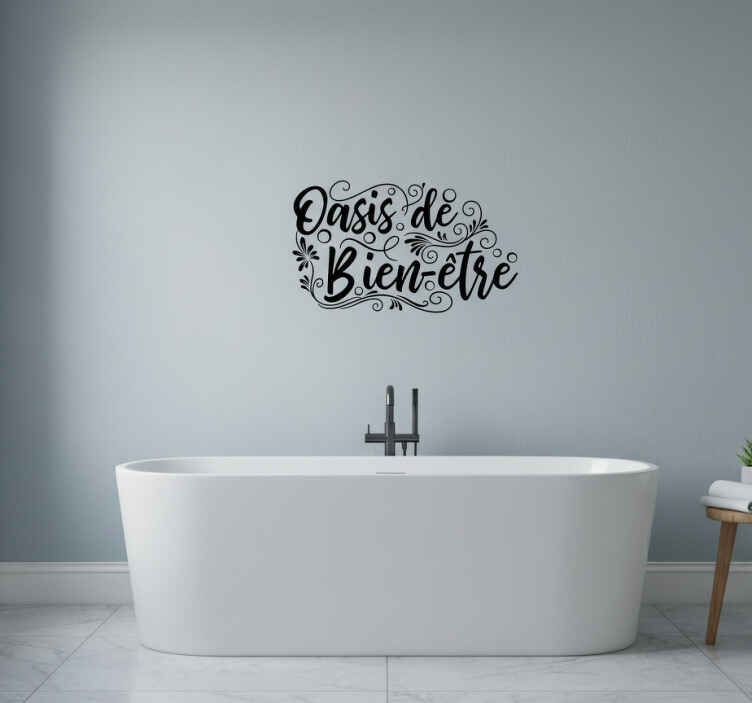 Stickers pour salle de bain oasis de bien-être - TenStickers