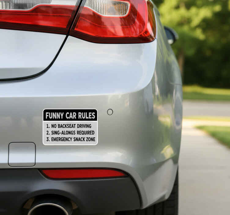 Autoaufkleber lustige autofahrer regeln - TenStickers