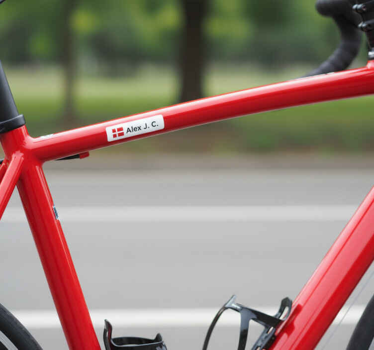 Fahrrad aufkleber mini namensschild - TenStickers