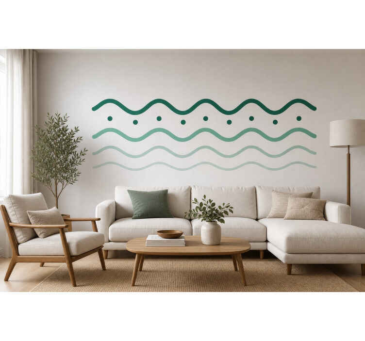 Sticker mural vague brise marine - TenStickers