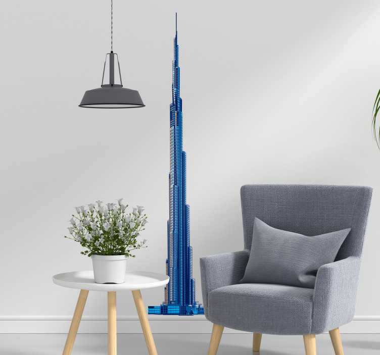Burj Khalifa Silhouette Sticker - TenStickers