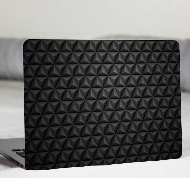 Peau d'ordinateur portable 3d triangles noirs