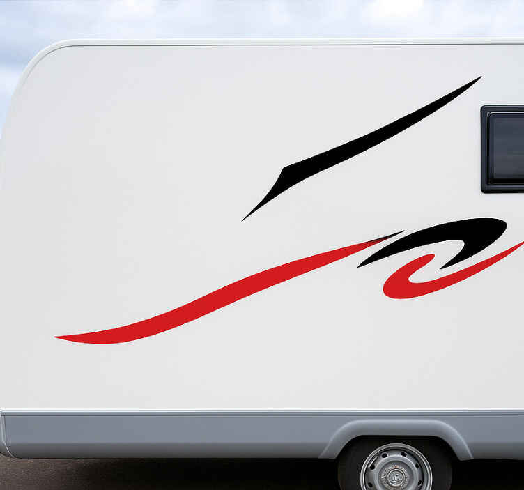 Sticker camping car lignes décoratives - TenStickers