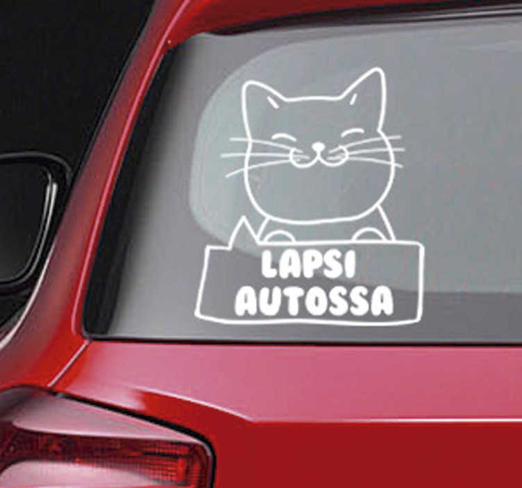 Vauva kissa ajoneuvon tarra - Tenstickers