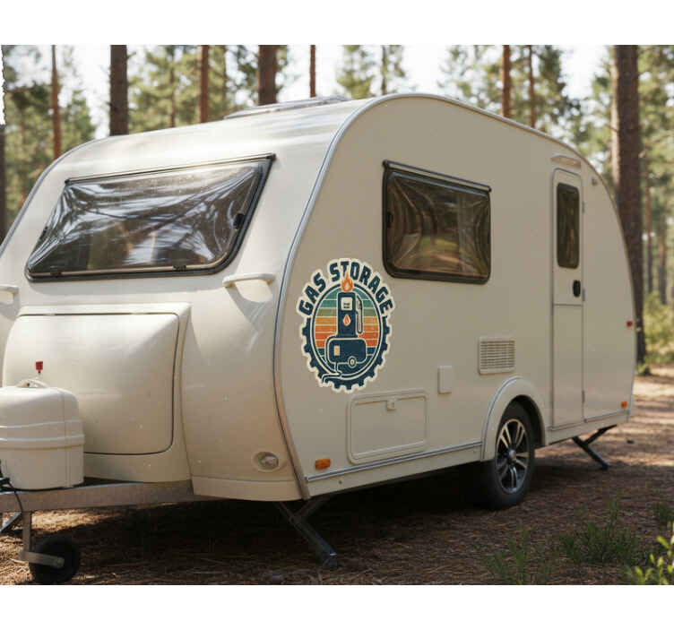Gas stickers for caravans gas storage - TenStickers