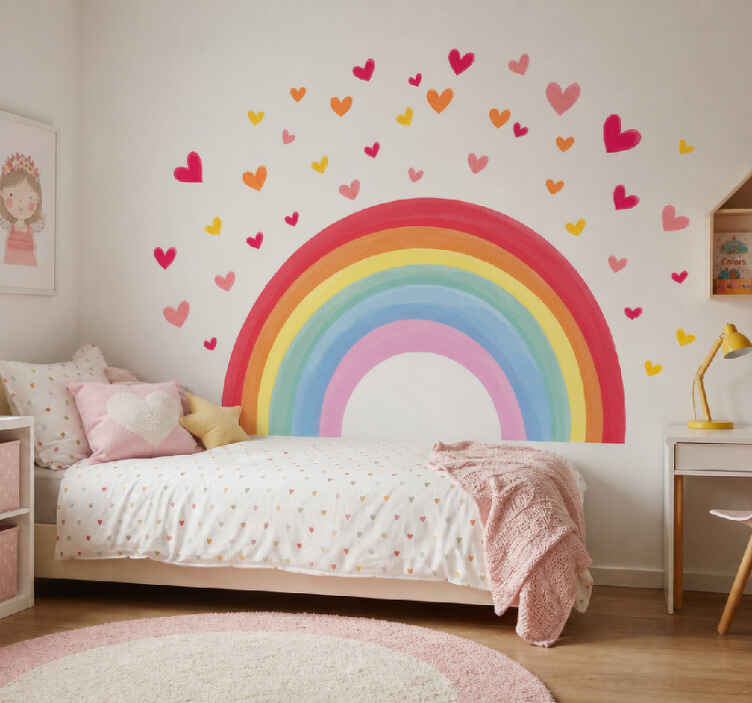 Nalepka za otroke živahni srčni set - TenStickers