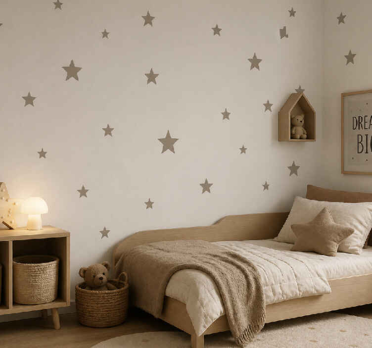 Adesivo spazio stella monocolore neutra - TenStickers