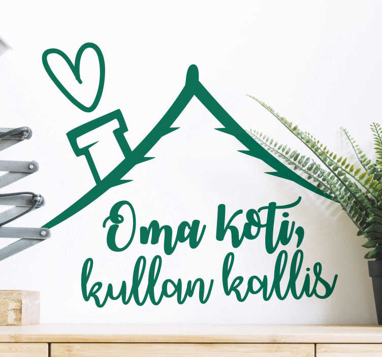 Kotiin makea koti olohuone seinä sisustus - Tenstickers
