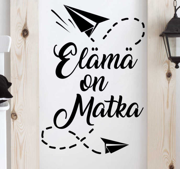 Elämä on matka-olohuoneen seinän sisustus - Tenstickers