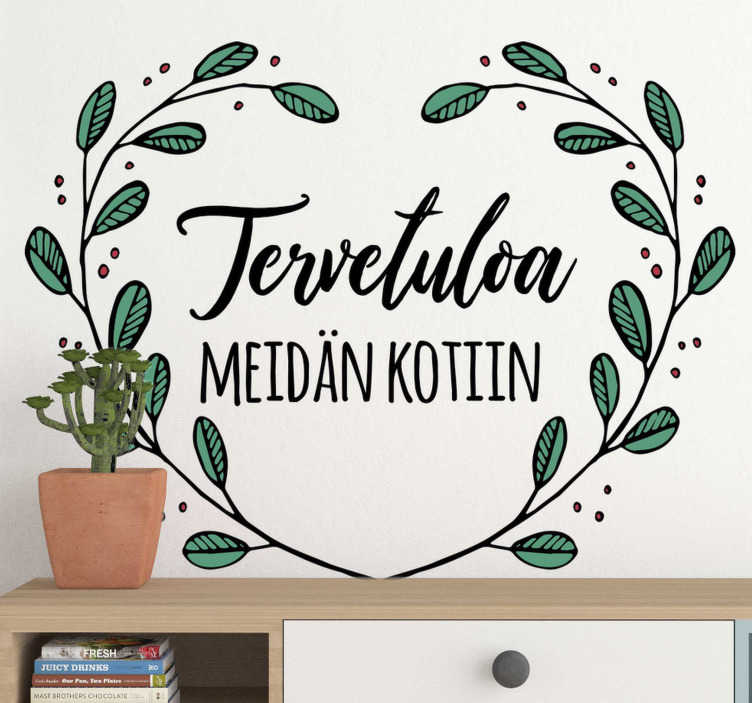Tervetuloa kotiin olohuone seinän sisustus - Tenstickers