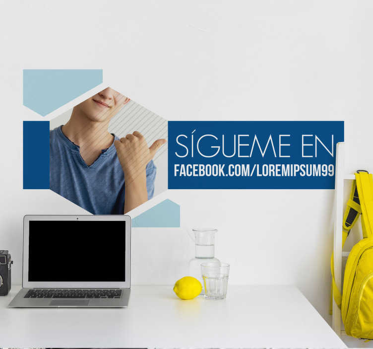 Vinilo tecnología sígueme en facebook - vinilos para cristal