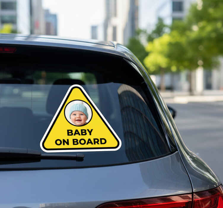 Sticker voiture panneau bébé à bord - TenStickers