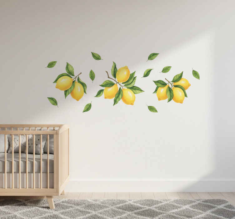 Sticker fleur collection citron - TenStickers