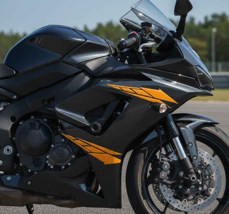 Motorrad aufkleber mit aerodynamischen rennstreifen - TenStickers
