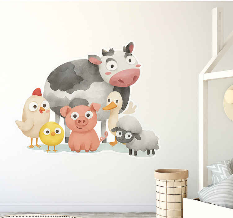 Childrens' wall stickers farm animals - TenStickers
