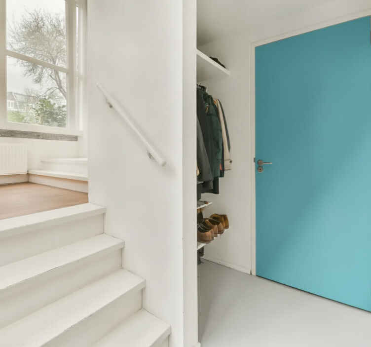 Vinilo para puerta color turquesa - TenVinilo