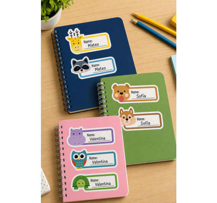 Vinilo decorativo personalizable cuaderno infantil - TenVinilo