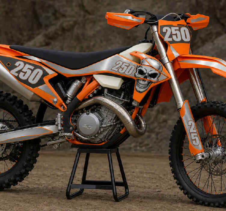 Motorbike graphic kit enduro ktm exc 250 orange - TenStickers
