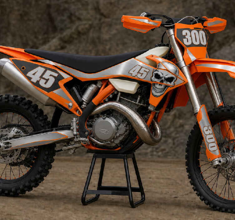 Motorrad-dekor enduro für ktm exc 300 orange - TenStickers