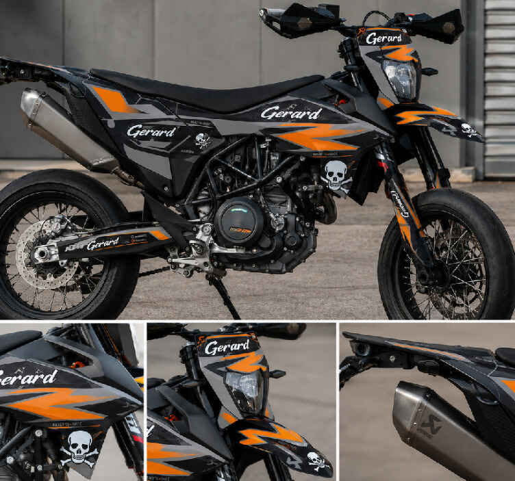 Motorbike graphic kit enduro ktm 690 smc r with name - TenStickers