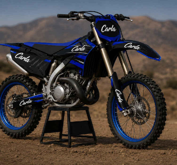 Motocross stickerset yamaha yz 250 met naam - TenStickers